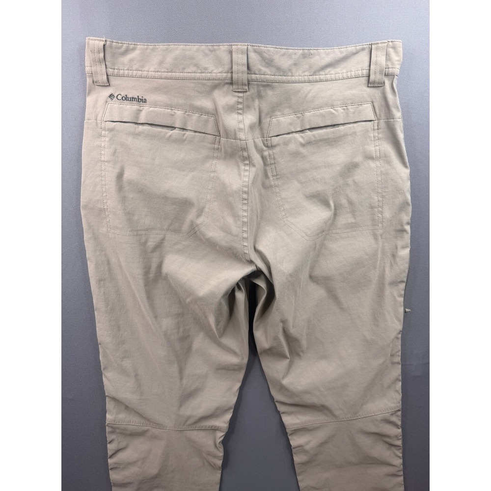 Columbia Omni-Shield Hiking‎ Pants Mens Tan Khaki Articulated Knee 34x30 - Picture 7 of 10